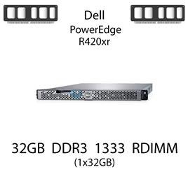 Pamięć RAM 32GB DDR3 dedykowana do serwera Dell PowerEdge R420xr, RDIMM, 1333MHz, 1.35V, 4Rx4 - SNP0R45JC/32G