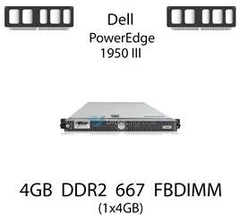 Pamięć RAM 4GB DDR2 dedykowana do serwera Dell PowerEdge 1950 III, FBDIMM, 667MHz, 1.8V, 2Rx4