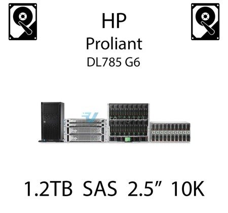 1.2TB 2.5" dedykowany dysk serwerowy SAS do serwera HP ProLiant DL785 G6, HDD Enterprise 10k - 693648-B21 (REF)