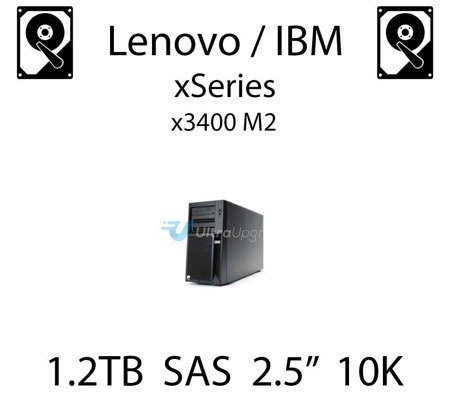 1.2TB 2.5" dedykowany dysk serwerowy SAS do serwera Lenovo / IBM System x3400 M2, HDD Enterprise 10k, 600MB/s - 00AD085 (REF)