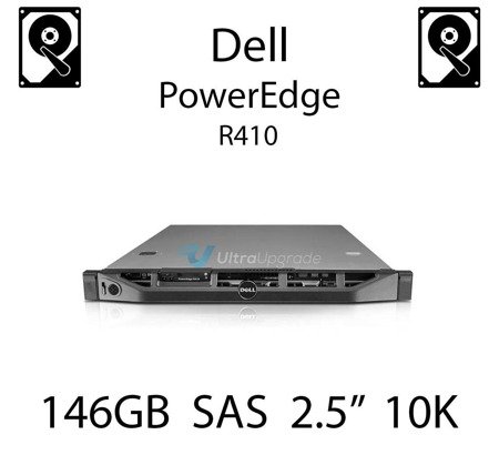 146GB 2.5" dedykowany dysk serwerowy SAS do serwera Dell PowerEdge R410, HDD Enterprise 10k, 600MB/s - X829K (REF)