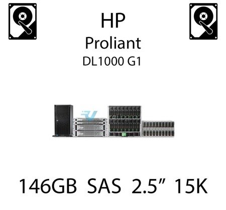146GB 2.5" dedykowany dysk serwerowy SAS do serwera HP ProLiant DL1000 G1, HDD Enterprise 15k - 504334-001 (REF)