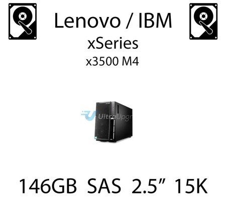 146GB 2.5" dedykowany dysk serwerowy SAS do serwera Lenovo / IBM System x3500 M4, HDD Enterprise 15k, 600MB/s - 90Y8926