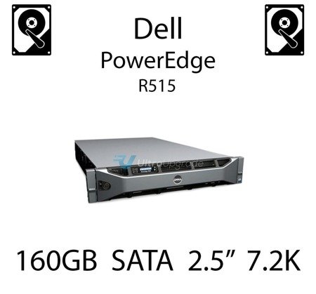 160GB 2.5" dedykowany dysk serwerowy SATA do serwera Dell PowerEdge R515, HDD Enterprise 7.2k, 3Gbps - K836N (REF)