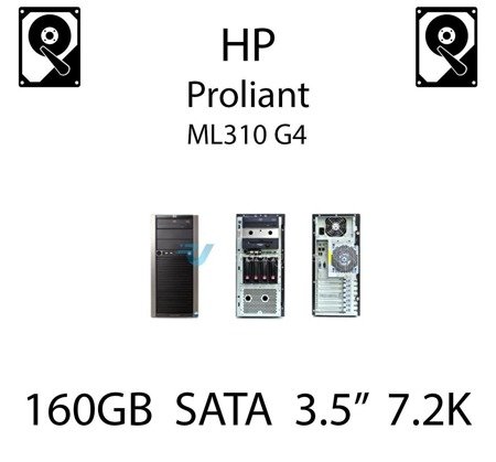 160GB 3.5" dedykowany dysk serwerowy SATA do serwera HP ProLiant ML310 G4, HDD Enterprise 7.2k, 150MB/s - 349238-B21