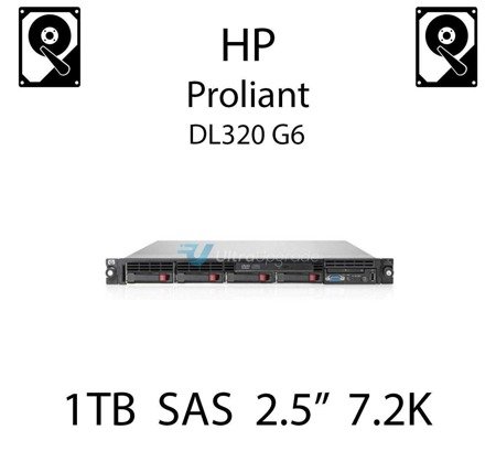 1TB 2.5" dedykowany dysk serwerowy SAS do serwera HP ProLiant DL320 G6, HDD Enterprise 7.2k - 605835-B21 (REF)