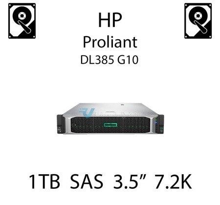 1TB 3.5" dedykowany dysk serwerowy SAS do serwera HP ProLiant DL385 G10, HDD Enterprise 7.2k, 12Gbps - 846612-001 (REF)