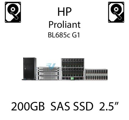 200GB 2.5" dedykowany dysk serwerowy SAS do serwera HP ProLiant BL685c G1, SSD Enterprise  - 632633-001 (REF)