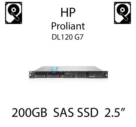 200GB 2.5" dedykowany dysk serwerowy SAS do serwera HP ProLiant DL120 G7, SSD Enterprise  - 632492-B21 (REF)