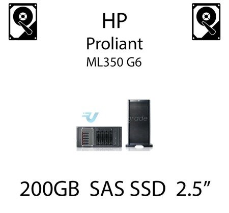 200GB 2.5" dedykowany dysk serwerowy SAS do serwera HP ProLiant ML350 G6, SSD Enterprise  - 632502-B21 (REF)