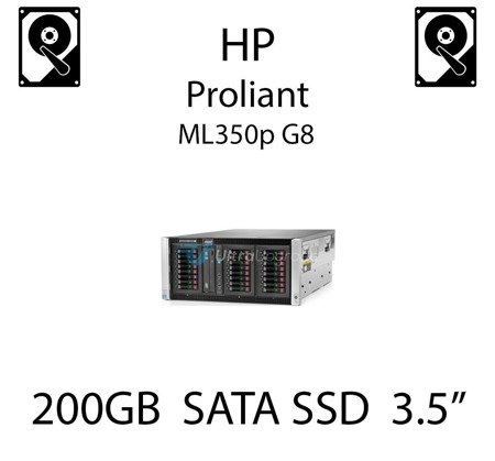 200GB 3.5" dedykowany dysk serwerowy SATA do serwera HP ProLiant ML350p G8, SSD Enterprise , 6Gbps - 692161-001 (REF)