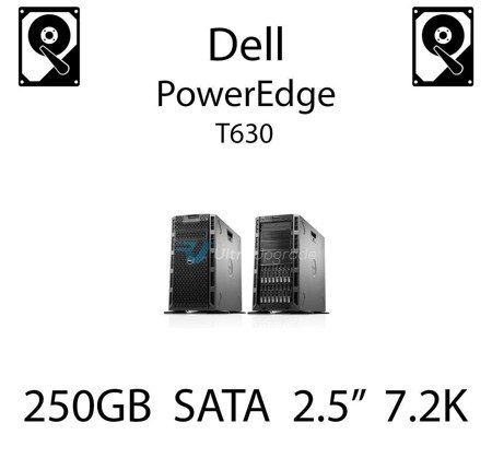 250GB 2.5" dedykowany dysk serwerowy SATA do serwera Dell PowerEdge T630, HDD Enterprise 7.2k, 6GB/s - HC79N (REF)