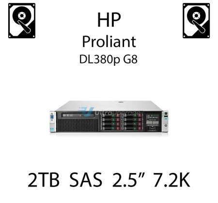 2TB 2.5" dedykowany dysk serwerowy SAS do serwera HP ProLiant DL380p G8, HDD Enterprise 7.2k, 12Gbps - 765873-001