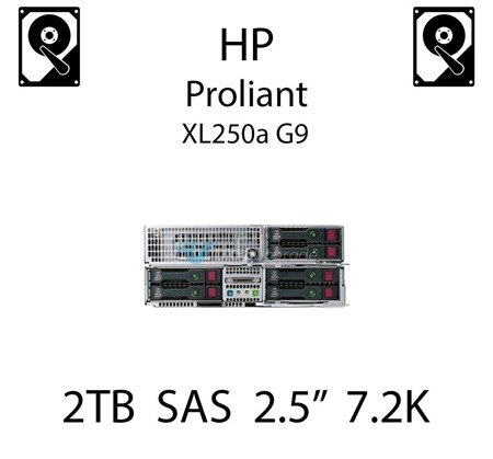 2TB 2.5" dedykowany dysk serwerowy SAS do serwera HP ProLiant XL250a G9, HDD Enterprise 7.2k, 12Gbps - 765873-001 (REF)