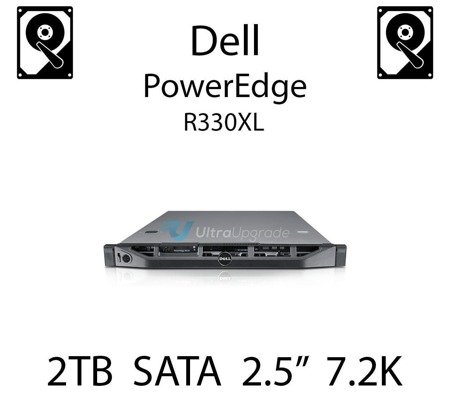 2TB 2.5" dedykowany dysk serwerowy SATA do serwera Dell PowerEdge R330XL, HDD Enterprise 7.2k, 600MB/s - 400-AHLZ (REF)
