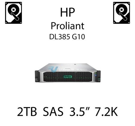 2TB 3.5" dedykowany dysk serwerowy SAS do serwera HP ProLiant DL385 G10, HDD Enterprise 7.2k, 12Gbps - 872744-001 (REF)
