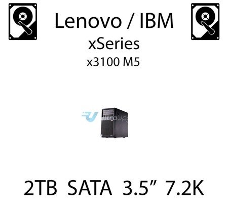 2TB 3.5" dedykowany dysk serwerowy SATA do serwera Lenovo / IBM System x3100 M5, HDD Enterprise 7.2k, 600MB/s - 81Y9794 (REF)