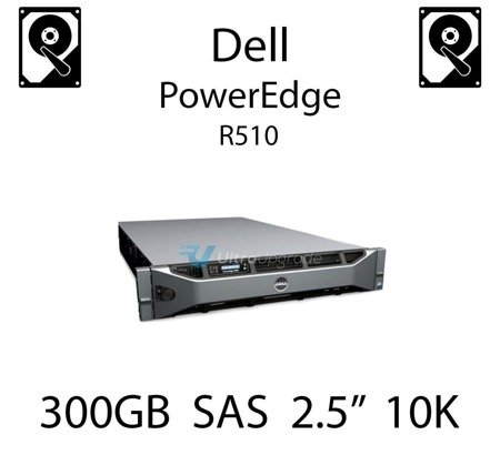 300GB 2.5" dedykowany dysk serwerowy SAS do serwera Dell PowerEdge R510, HDD Enterprise 10k - 342-2017 (REF)