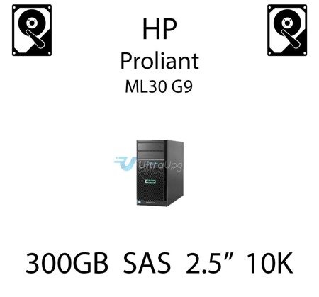 300GB 2.5" dedykowany dysk serwerowy SAS do serwera HP ProLiant ML30 G9, HDD Enterprise 10k, 12Gbps - 785410-001 (REF)
