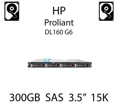 300GB 3.5" dedykowany dysk serwerowy SAS do serwera HP ProLiant DL160 G6, HDD Enterprise 15k, 12Gb/s - 737390-B21 (REF)