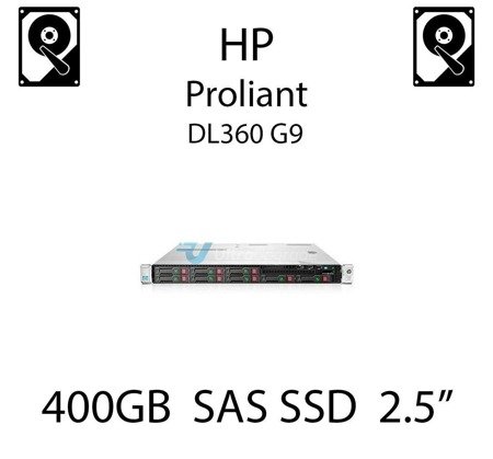 400GB 2.5" dedykowany dysk serwerowy SAS do serwera HP ProLiant DL360 G9, SSD Enterprise , 12Gbps - 780432-001 (REF)