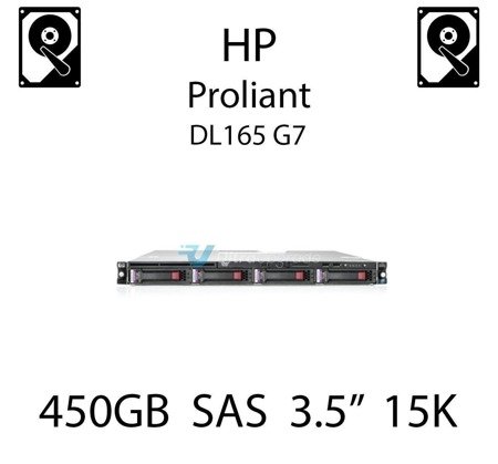 450GB 3.5" dedykowany dysk serwerowy SAS do serwera HP ProLiant DL165 G7, HDD Enterprise 15k, 3GB/s - 454232-B21 (REF)