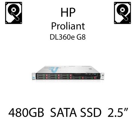 480GB 2.5" dedykowany dysk serwerowy SATA do serwera HP Proliant DL360e G8, SSD Enterprise , 6Gbps - 832414-B21 (REF)
