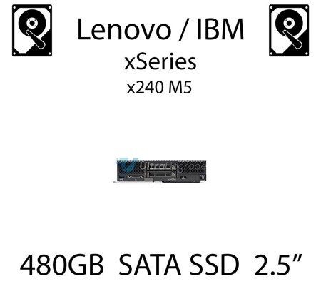 480GB 2.5" dedykowany dysk serwerowy SATA do serwera Lenovo / IBM xSeries x240 M5, SSD Enterprise , 600MB/s - 00WG630