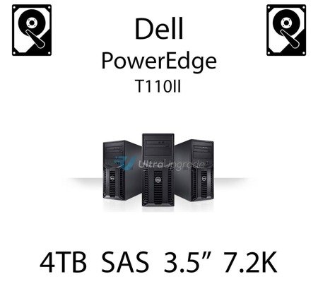 4TB 3.5" dedykowany dysk serwerowy SAS do serwera Dell PowerEdge T110 II, HDD Enterprise 7.2k, 6Gbps - 0202V7 (REF)