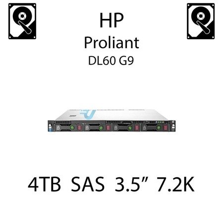 4TB 3.5" dedykowany dysk serwerowy SAS do serwera HP Proliant DL60 G9, HDD Enterprise 7.2k, 1200MB/s - 793763-001 (REF)
