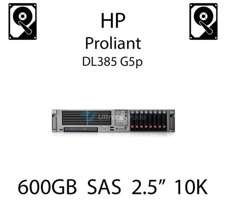 600GB 2.5" dedykowany dysk serwerowy SAS do serwera HP ProLiant DL385 G5p, HDD Enterprise 10k - 581286-B21 (REF)