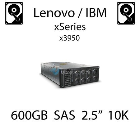 600GB 2.5" dedykowany dysk serwerowy SAS do serwera Lenovo / IBM System x3950, HDD Enterprise 10k - 49Y2003 (REF)