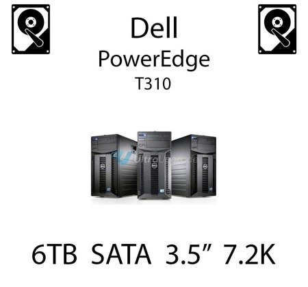 6TB 3.5" dedykowany dysk serwerowy SATA do serwera Dell PowerEdge T310, HDD Enterprise 7.2k, 6Gbps - P00JM (REF)