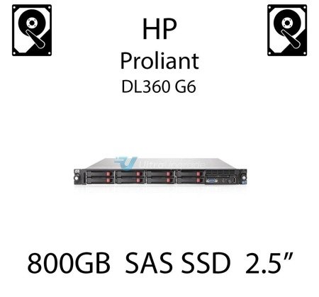 800GB 2.5" dedykowany dysk serwerowy SAS do serwera HP ProLiant DL360 G6, SSD Enterprise  - 802584-S21 (REF)