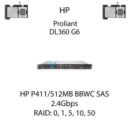 Kontroler RAID HP P411/512MB BBWC SAS, 2.4Gbps - 462832-B21 (REF)