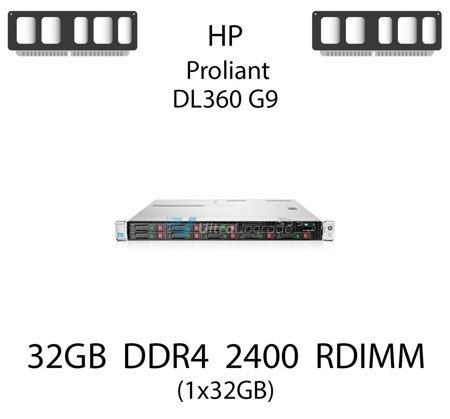 Pamięć RAM 32GB DDR4 dedykowana do serwera HP ProLiant DL360 G9, RDIMM, 2400MHz, 1.2V, 2Rx4 - 805351-B21