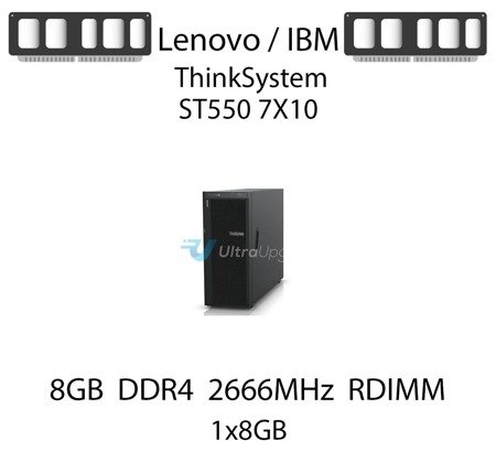 Pamięć RAM 8GB DDR4 dedykowana do serwera Lenovo / IBM ThinkSystem ST550 7X10, RDIMM, 2666MHz, 1.2V